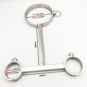 MOG-Collar de Bondage Bdsm de <span class=keywords><strong>acero</strong></span> inoxidable, esposas de restricción esclavo, juguetes sexuales <span class=keywords><strong>para</strong></span> <span class=keywords><strong>hombre</strong></span> y mujer - Product Image 2