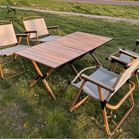 Ensemble table et chaises pliantes légères EaseNeat, mobilier d'extérieur en tissu Oxford, pratique pour le camping, la randonnée et les pique-niques