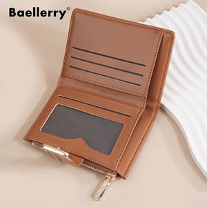 กระเป๋าสตางค์ขนาดเล็กสำหรับผู้หญิงแบรนด์ Baellerry พร้อมตัวล็อคแบบกดและช่องใส่เหรียญแบบซิปสำหรับใช้ในชีวิตประจำวัน - Product Image 2