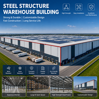 Estructura de Acero Prefabricada Industrial, Almacén, Hangar, Diseño Moderno, Taller, Edificio de Oficinas, Centro Comercial, Gimnasio, Supermercado