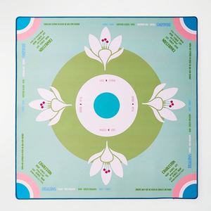 Style Preppy, Gingham rose, Jarre en porcelaine, Porcelaine bleue et blanche, Pois, Antidérapant, Anti-bruit, Tapis de mahjong, Bama Mahj - Product Image 3