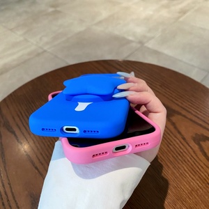 New Liquid Silicone Magnetic <b>Phone</b> Case for iPhone 17 16 Pro Max With Five Pointed Star Telescopic Stand Protective Back Cover - Product Image 5