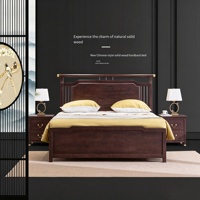 Lit plateforme en bois massif de haute qualité au design moderne, écologique, couleur personnalisable, taille King, mobilier de chambre à coucher en gros