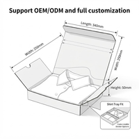 Caja de Embalaje de Papel Blanco Personalizada, Caja de Cartón Plegable para Ropa, Caja de Embalaje para Camisas y Regalos