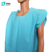Blouses d'isolement médicales jetables, blouse de patient d'hôpital, blouse chirurgicale bleue