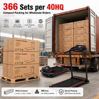Tapis roulant électrique pliable portable avec emballage compact et 366 unités par 40HQ, tapis roulants de fitness à domicile pour la distribution