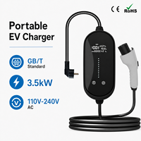 Chargeur EV portable 3,5 kW 16A, norme GB/T, niveau 2, station de recharge intelligente EVSE pour véhicules électriques avec écran LCD pour les véhicules électriques BYD