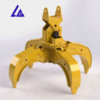Approvisionnement usine : Godet grappin hydraulique multi-dents à 4 mâchoires pour déchiquetage de ferraille, compatible excavatrices de 8 à 25 tonnes