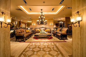 Sofá Seccional de Tela Clásico Victoriano de Madera Tallada a Mano, Mueble Elegante para Sala de Estar con Diseño de Tallado Rico para Suite - Product Image 3