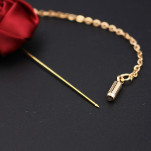 Boutonnières Bourgogne Accessoires de Mariage Corsage de Marié Épingles de Revers Fleur de Rose en Ruban Broche Boutonnière Femme Décoration Mariage Bal de Promo - Product Image 5