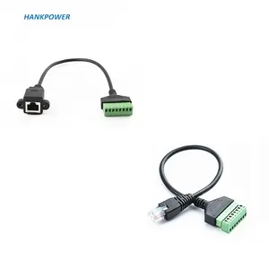 RJ45 Network Solderless Extension Cable RJ45 Female Socket To 8Pin No Welding Connector Lan Adapter Cable