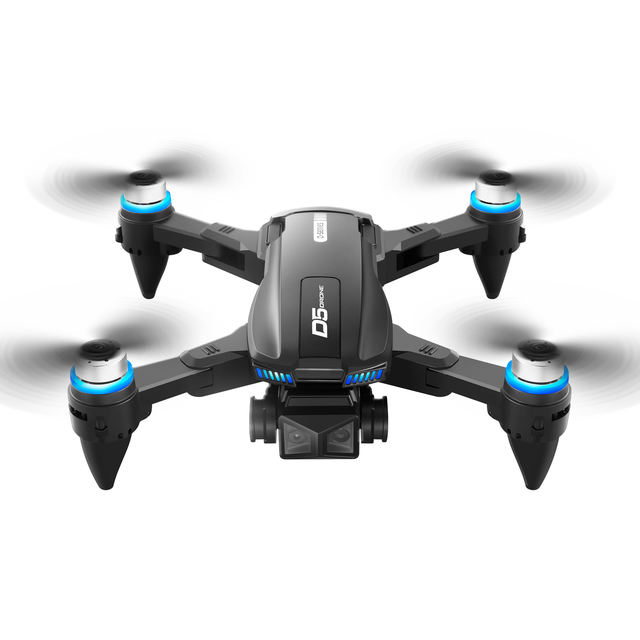 Hot Hight Quality D5 Drone with Dual Pro 4K HD Camera Wide-Angle Remote Control Video Indoor Hover Foldable Quadcopter Drones
