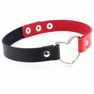 Collana regolabile da donna girocollo a cuore in pelle PU <span class=keywords><strong>Punk</strong></span> - Product Image 6