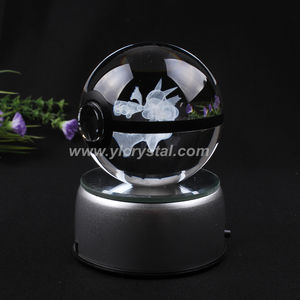 Alakazam K9 3 डी लेजर उत्कीर्ण क्रिस्टल ग्लास पोकबॉल 3 डी लेजर कट क्राफ्ट - Product Image 3