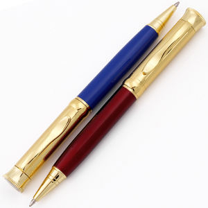 Stylo à bille de luxe pour le bureau, en métal, avec clip doré - Product Image 1