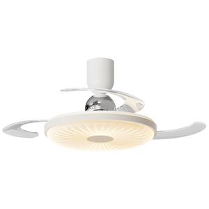 Ventilateur de plafond LED moderne de luxe de 42 pouces, design invisible rétractable pliable à profil bas, moteur CC, télécommande pour salon - Product Image 1
