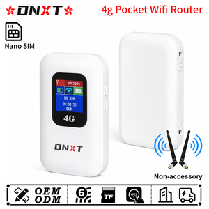 DNXT 4g <b>Router</b> with Sim Card WiFi6 300Mbps Internet <b>Mobile</b> Wifi WPS Button LCD Wi-fi Pocket TF Card 4g <b>Router</b> Usb Driving Use - Product Image 1
