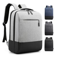 Sac à dos professionnel Oxford en polyester color-block grande capacité imperméable pour ordinateur portable, idéal pour les voyages et les étudiants