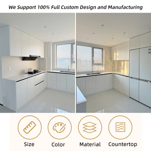 Miễn Phí Tùy Biến Modular Nhà Bếp Tủ Trắng Nhà Gỗ Đầy Đủ Nhà Bếp Lưu Trữ Tủ Set - Product Image 2