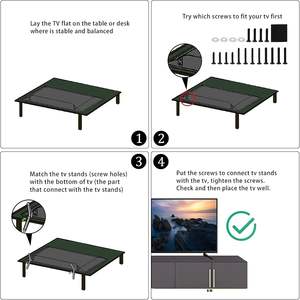 Soporte de escritorio de repuesto inteligente SWoob, <span class=keywords><strong>patas</strong></span> <span class=keywords><strong>universales</strong></span> <span class=keywords><strong>para</strong></span> <span class=keywords><strong>TV</strong></span>, Base, pies de pedestal, fácil instalación <span class=keywords><strong>para</strong></span> la mayoría de las <span class=keywords><strong>patas</strong></span> de muebles TCL - Product Image 3