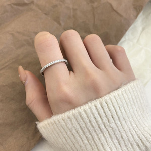 Bagues classiques en zircon 5A S925 pour femmes, cadeau de fête ou de mariage, plaqué rhodium - Product Image 4