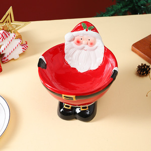 Mystic Arts - Tazón de Cerámica para Mascotas con Diseño de Papá Noel, Plato Decorativo Navideño para Comida de Perros y Gatos, Adorno de Escritorio - Product Image 2