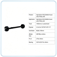 Nouveau kit d'essieu ZHONGXING de type américain 7K 7000lbs, suspension à bras oscillant à ressorts à lames à double œil 8 trous pour remorque robuste