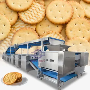 1000kg/h full automatic Milk flavor chocolate sandwich biscuit breakfast biscuit biscuit making machine price