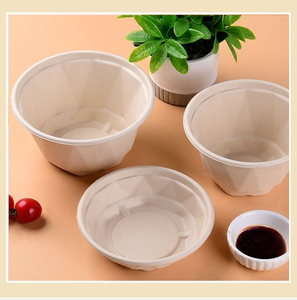 Envase Biodegradable para Comida para Llevar, Caja Bento para Comida Rápida, Caja de Papel para Almuerzo de Pulpa de Paja de Trigo - Product Image 5