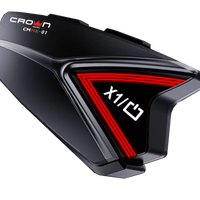 Casque de communication de casque de moto Crown CMMK-01 BT 5.0 sans fil avec batterie haute capacité de 1000Mah
