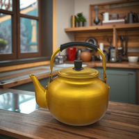 Bouilloire sifflante en aluminium jaune de conception classique de Style marocain de la Offre Spéciale 2L pour l'eau bouillante bec de bouilloire en plastique pour le soudage