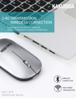 KAKUSIGA Pabrik Langsung Terbaru Terlaris Mouse Nirkabel Dual Mode untuk Kantor 2.4G Koneksi Stabil DPI Dapat Disesuaikan untuk Laptop