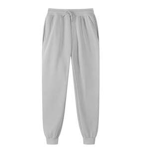 Custom Silver <b>Women</b> <b>Fleece</b> <b>Joggers</b> Drawstring Waist Rib Ankle Cuffs Warm Relaxed Pants Wholesale Apparel USA UK EU B2B Fit US - Product Image 1