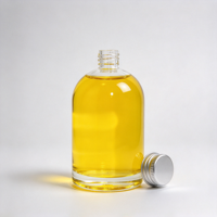 Bouteilles en verre à épaules rondes avec bouchon en liège argenté, bouteilles vides transparentes pour l'emballage du whisky, du brandy et du vin