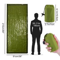 Sac de couchage d'urgence personnalisé avec logo, sac de bivouac thermique de survie pour le camping en plein air