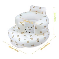 Canapé gonflable pour bébé en PVC avec imprimé Cookie Bear, modèle VFUN V022, portable pour l'apprentissage de la position assise des nourrissons