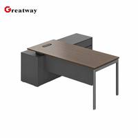 Scrivania Direzionale a L di Lusso, Tavolo per Manager, Scrivania Angolare in Legno, Arredamento Commerciale, Disponibile OEM ODM