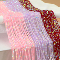 Perles en verre cristal électroplaqué à facettes de 2 mm, certifiées par un tiers, emballées en sac OPP, pour la fabrication de bijoux faits main (vente en gros usine)