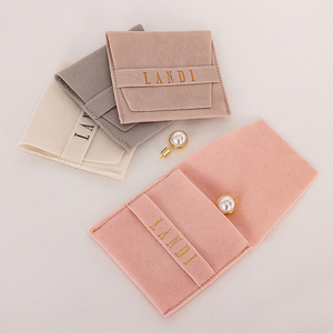 ซองกำมะหยี่พิมพ์ลายตามสั่ง สีชมพู สำหรับใส่เครื่องประดับ ถุงกำมะหยี่สีตามสั่ง บรรจุภัณฑ์เครื่องประดับ - Product Image 6