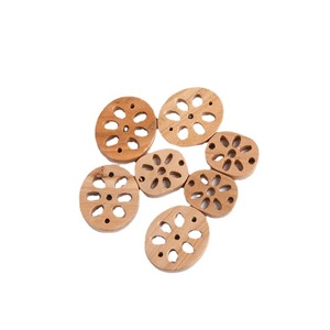 Tranches de racine de lotus en bois de pêche, élégantes et exquises, 3x2,5 cm, petits pendentifs, décorations de sac, fournitures artisanales - Product Image 5