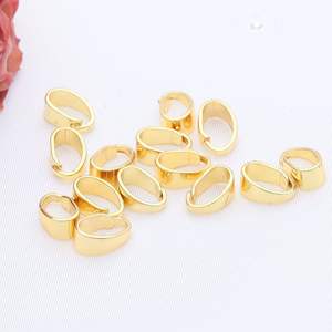 Toptan Bakır Kolye Kavanoz Toka Boncuk Başlıkları 14 Ayar Altın Kaplama Klasik Trendy Klips Takı Aksesuarları Oro - Product Image 4