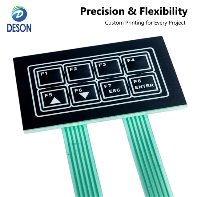 Deson OEM 4*4/4*5 Keys Overlay PC Pet PVC Membrane Switch Keypad Matrix Keyboard Smart Car External Keyboard Film with Adhesive