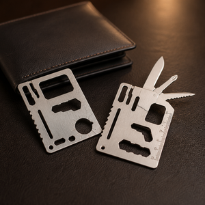 Herramienta Multifuncional de Acero Inoxidable con Sierra Individual, Cuchillo para Tarjetas, Herramienta para Acampar al Aire Libre, Plegable y Portátil con Borde Dentado - Product Image 2