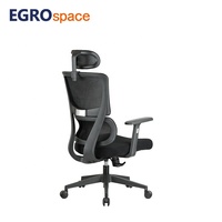 Chaise de bureau ergonomique pivotante en tissu maillé pour ordinateur, solution de mobilier de bureau EGROspace