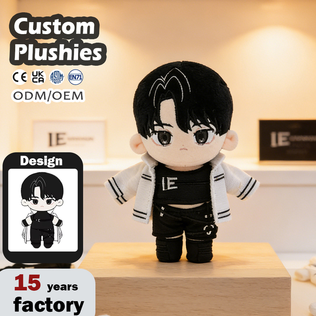 High Quality Korean 20cm Kpop Idol Dolls Cute Plushie Stuffed Custom Character Plush Toys Original Character Chinese Factory