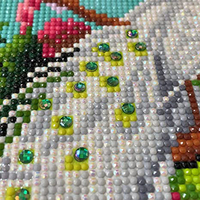 Peinture Diamant VANCY ARTS Paon Blanc, Peinture Diamant Complète avec des Perles Rondes, Images de Strass pour Adultes