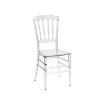 Chaises empilables transparentes en PP/PC durables, design moderne, imperméables, écologiques, pour extérieur, hôtel, bar, salle à manger, mariage