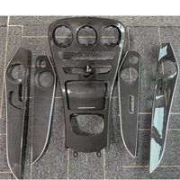 Kit complet de garnitures intérieures en fibre de carbone pour console centrale et panneaux de porte pour Mercedes Benz GLC Classe W205 X253 C260L C200 Accessoires