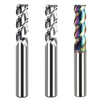 Fraise de coupe en carbure de haute précision vers le haut et vers le bas 2 cannelures CNC fraise en bout pour le bois