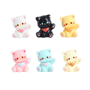 จี้รูปแมวการ์ตูนเรซิ่น ชุดเครื่องประดับ DIY สำหรับพวงกุญแจโทรศัพท์ ของขวัญสำหรับทุกเพศ - Product Image 1